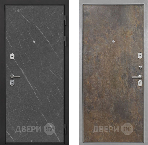 Входная металлическая Дверь Интекрон (INTECRON) Гектор Гранит Лава Оникс Гладкая Гранж в Черноголовке