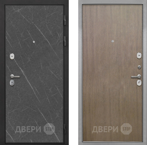 Входная металлическая Дверь Интекрон (INTECRON) Гектор Гранит Лава Оникс Гладкая шпон Венге коричневый в Черноголовке