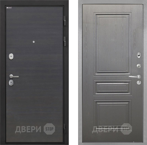 Входная металлическая Дверь Интекрон (INTECRON) Гектор Эковенге ФЛ-243 Графит вуд дуб в Черноголовке