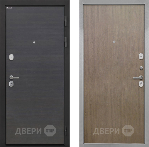 Входная металлическая Дверь Интекрон (INTECRON) Гектор Эковенге Гладкая шпон Венге коричневый в Черноголовке