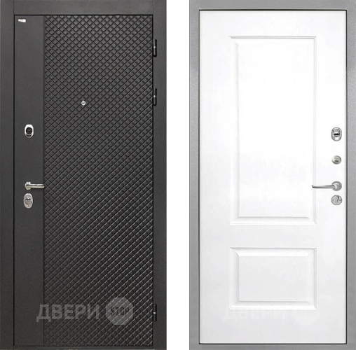 Входная металлическая Дверь Интекрон (INTECRON) Олимпия Black 4К Альба Роял Вуд белый в Черноголовке