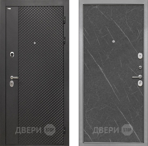 Входная металлическая Дверь Интекрон (INTECRON) Олимпия Black 4К Гладкая Гранит лава оникс в Черноголовке