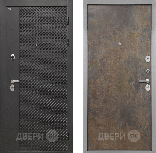 Входная металлическая Дверь Интекрон (INTECRON) Олимпия Black 4К Гладкая Гранж в Черноголовке