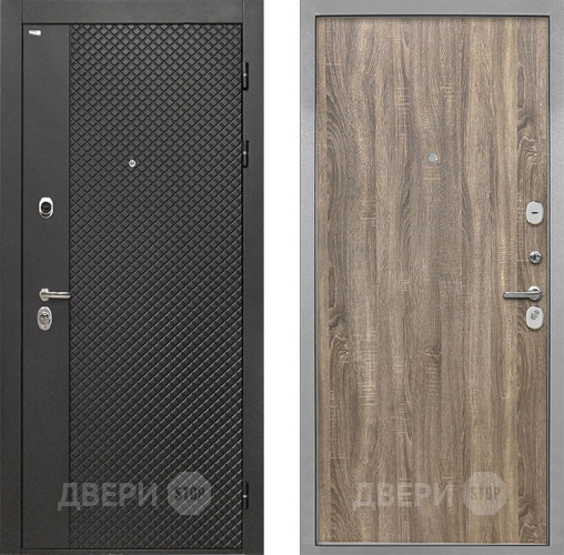 Входная металлическая Дверь Интекрон (INTECRON) Олимпия Black 4К Гладкая Дуб турин в Черноголовке