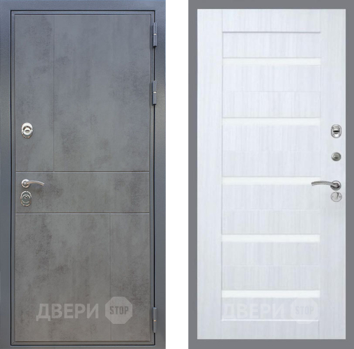 Входная металлическая Дверь Рекс (REX) ФЛ-290 СБ-14 стекло белое Сандал белый в Черноголовке