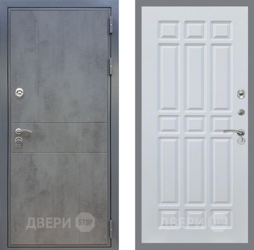 Входная металлическая Дверь Рекс (REX) ФЛ-290 FL-33 Белый ясень в Черноголовке