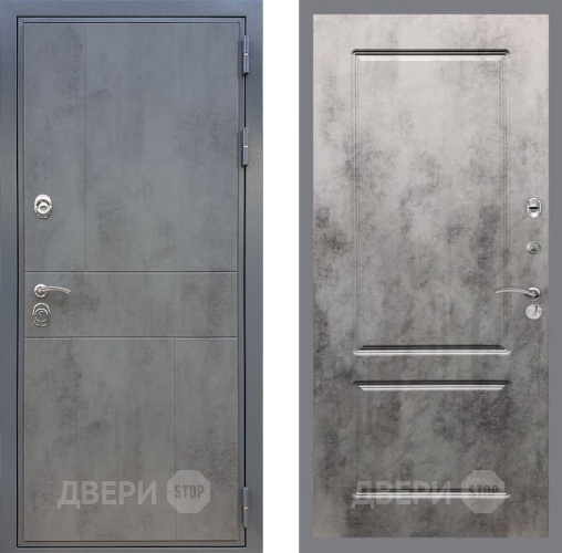 Входная металлическая Дверь Рекс (REX) ФЛ-290 FL-117 Бетон темный в Черноголовке