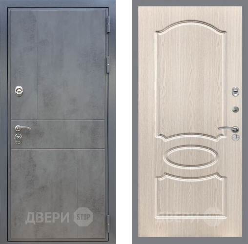 Входная металлическая Дверь Рекс (REX) ФЛ-290 FL-128 Беленый дуб в Черноголовке
