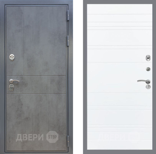 Входная металлическая Дверь Рекс (REX) ФЛ-290 Line Силк Сноу в Черноголовке