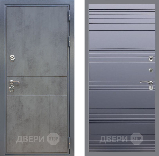 Входная металлическая Дверь Рекс (REX) ФЛ-290 Line Силк титан в Черноголовке
