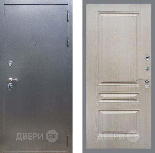 Входная металлическая Дверь Рекс (REX) 11 FL-243 Беленый дуб в Черноголовке