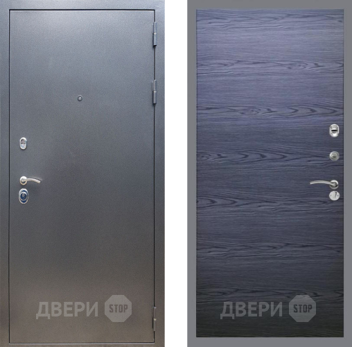 Входная металлическая Дверь Рекс (REX) 11 GL Дуб тангенальный черный в Черноголовке