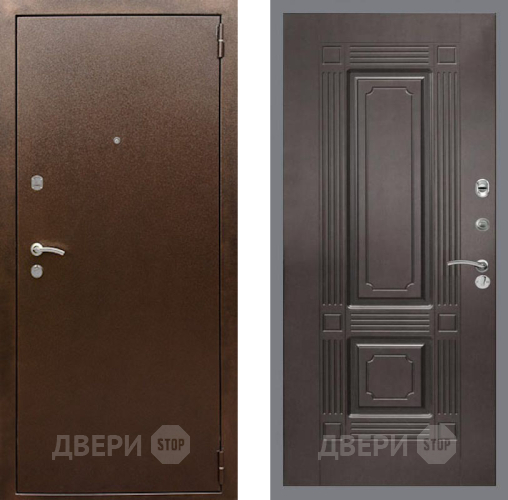 Входная металлическая Дверь Рекс (REX) 1А Медный Антик FL-2 Венге в Черноголовке