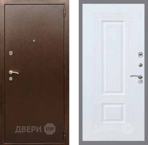 Входная металлическая Дверь Рекс (REX) 1А Медный Антик FL-2 Силк Сноу в Черноголовке