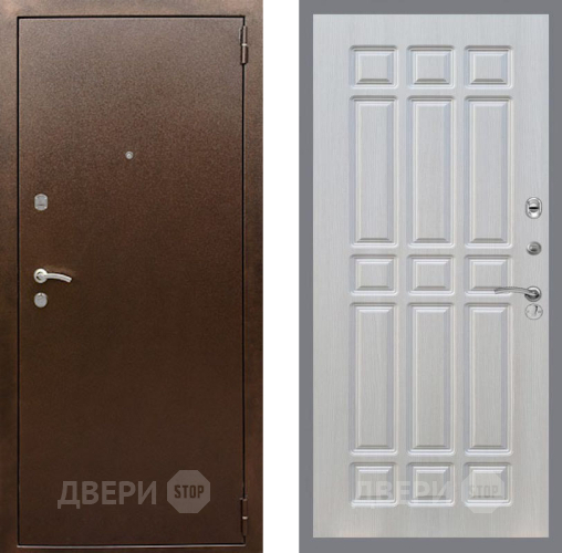 Входная металлическая Дверь Рекс (REX) 1А Медный Антик FL-33 Лиственница беж в Черноголовке