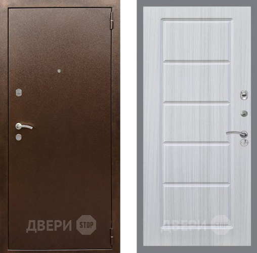 Входная металлическая Дверь Рекс (REX) 1А Медный Антик FL-39 Сандал белый в Черноголовке