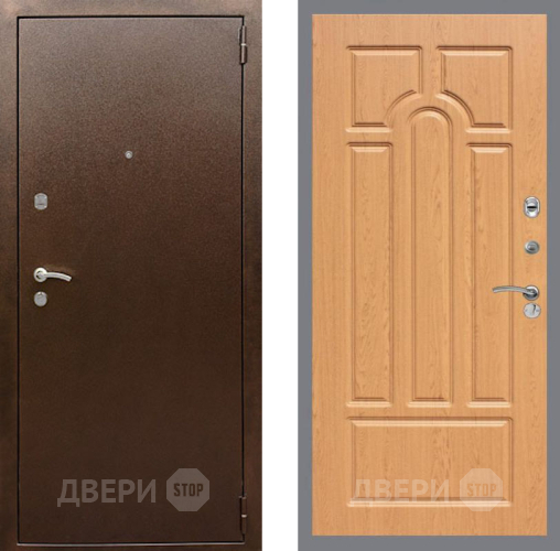 Входная металлическая Дверь Рекс (REX) 1А Медный Антик FL-58 Дуб в Черноголовке