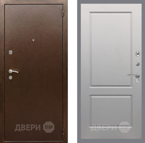 Входная металлическая Дверь Рекс (REX) 1А Медный Антик FL-117 Грей софт в Черноголовке