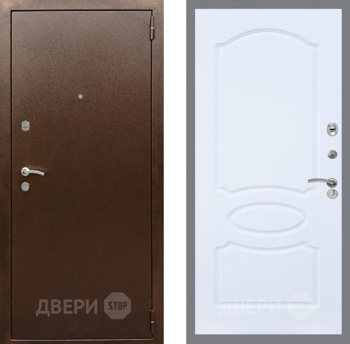 Дверь Рекс (REX) 1А Медный Антик FL-128 Силк Сноу в Черноголовке