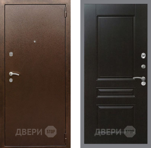 Входная металлическая Дверь Рекс (REX) 1А Медный Антик FL-243 Венге в Черноголовке
