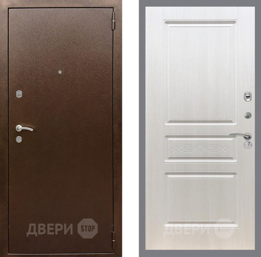 Входная металлическая Дверь Рекс (REX) 1А Медный Антик FL-243 Лиственница беж в Черноголовке