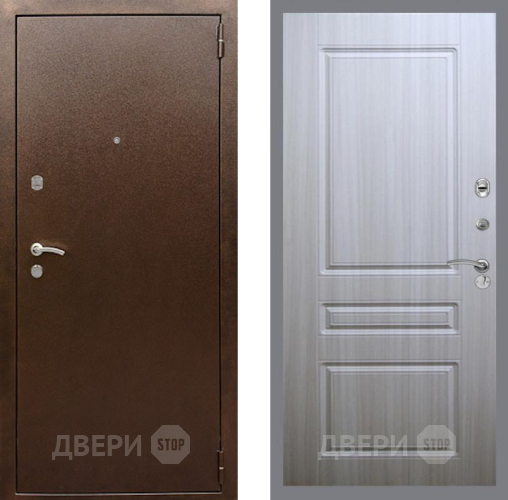 Входная металлическая Дверь Рекс (REX) 1А Медный Антик FL-243 Сандал белый в Черноголовке