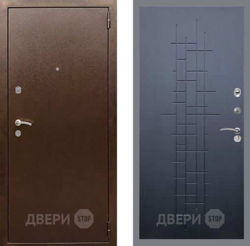 Входная металлическая Дверь Рекс (REX) 1А Медный Антик FL-289 Ясень черный в Черноголовке