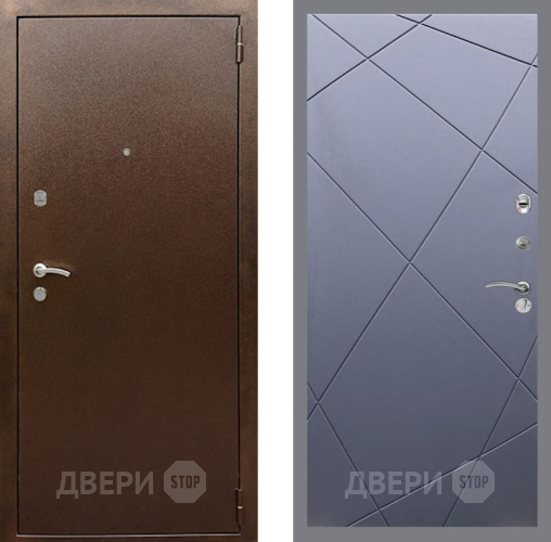 Входная металлическая Дверь Рекс (REX) 1А Медный Антик FL-291 Силк титан в Черноголовке
