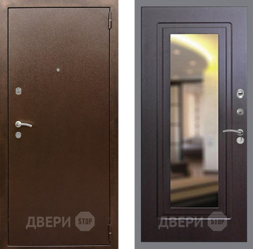 Входная металлическая Дверь Рекс (REX) 1А Медный Антик FLZ-120 Венге в Черноголовке