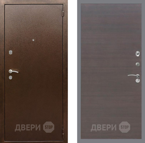 Входная металлическая Дверь Рекс (REX) 1А Медный Антик GL венге поперечный в Черноголовке