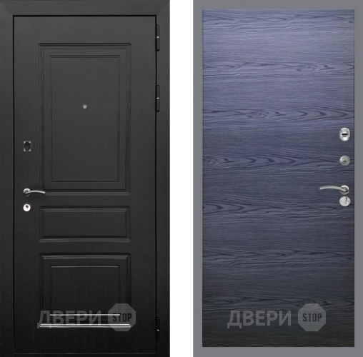 Входная металлическая Дверь Рекс (REX) 6 Венге GL Дуб тангенальный черный в Черноголовке