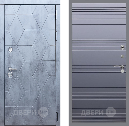 Входная металлическая Дверь Рекс (REX) 28 Line Силк титан в Черноголовке