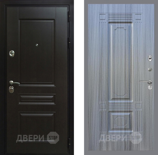 Входная металлическая Дверь Рекс (REX) Премиум-Н FL-2 Сандал грей в Черноголовке