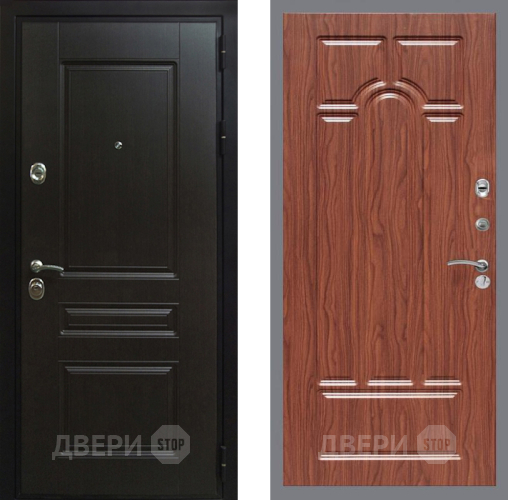 Входная металлическая Дверь Рекс (REX) Премиум-Н FL-58 орех тисненый в Черноголовке