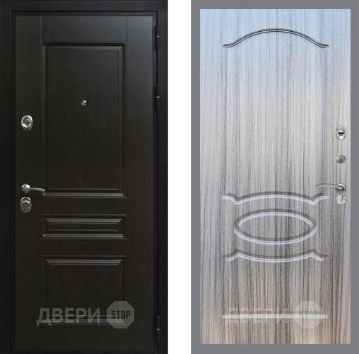 Входная металлическая Дверь Рекс (REX) Премиум-Н FL-128 Сандал грей в Черноголовке