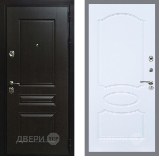 Входная металлическая Дверь Рекс (REX) Премиум-Н FL-128 Силк Сноу в Черноголовке