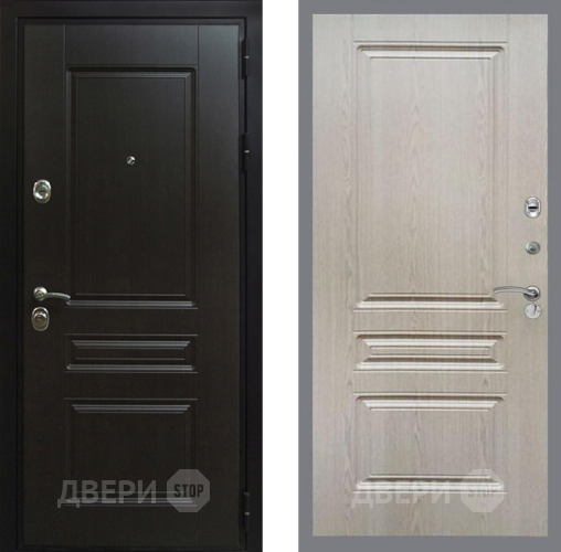 Входная металлическая Дверь Рекс (REX) Премиум-Н FL-243 Беленый дуб в Черноголовке
