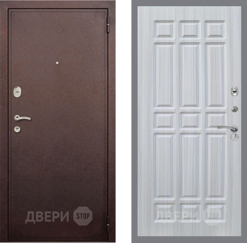 Входная металлическая Дверь Рекс (REX) 2 Медный Антик FL-33 Сандал белый в Черноголовке