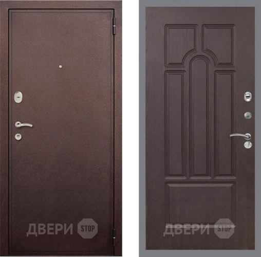 Входная металлическая Дверь Рекс (REX) 2 Медный Антик FL-58 Венге в Черноголовке