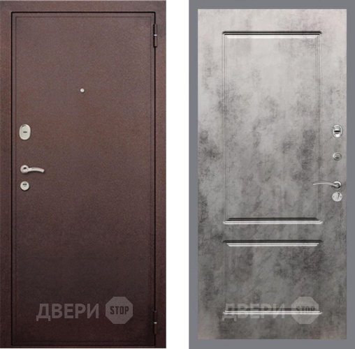 Входная металлическая Дверь Рекс (REX) 2 Медный Антик FL-117 Бетон темный в Черноголовке