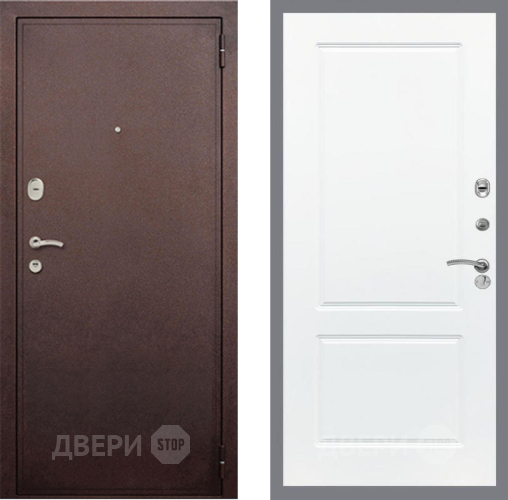 Входная металлическая Дверь Рекс (REX) 2 Медный Антик FL-117 Силк Сноу в Черноголовке