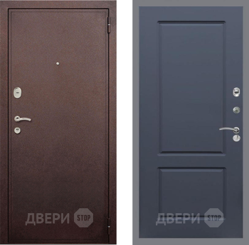 Входная металлическая Дверь Рекс (REX) 2 Медный Антик FL-117 Силк титан в Черноголовке