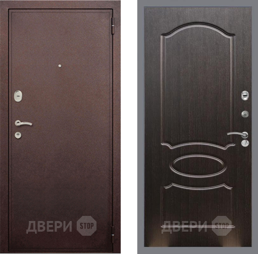 Входная металлическая Дверь Рекс (REX) 2 Медный Антик FL-128 Венге светлый в Черноголовке