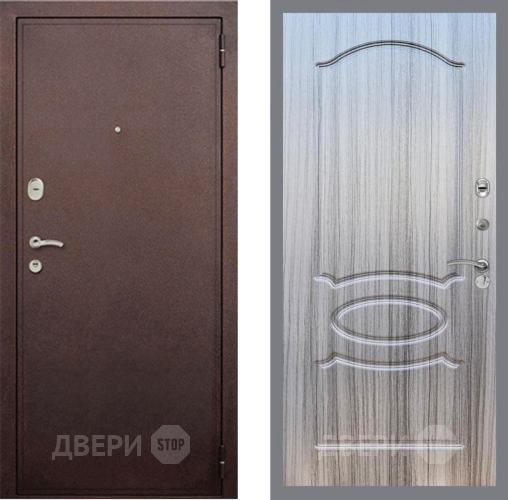 Входная металлическая Дверь Рекс (REX) 2 Медный Антик FL-128 Сандал грей в Черноголовке