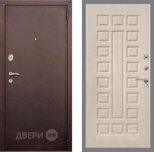 Входная металлическая Дверь Рекс (REX) 2 Медный Антик FL-183 Беленый дуб в Черноголовке