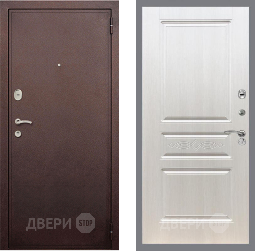 Входная металлическая Дверь Рекс (REX) 2 Медный Антик FL-243 Лиственница беж в Черноголовке