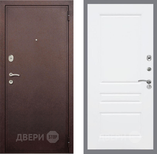 Входная металлическая Дверь Рекс (REX) 2 Медный Антик FL-243 Силк Сноу в Черноголовке