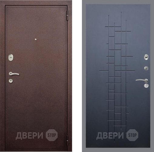Входная металлическая Дверь Рекс (REX) 2 Медный Антик FL-289 Ясень черный в Черноголовке