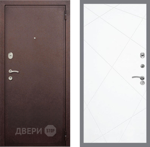 Входная металлическая Дверь Рекс (REX) 2 Медный Антик FL-291 Силк Сноу в Черноголовке