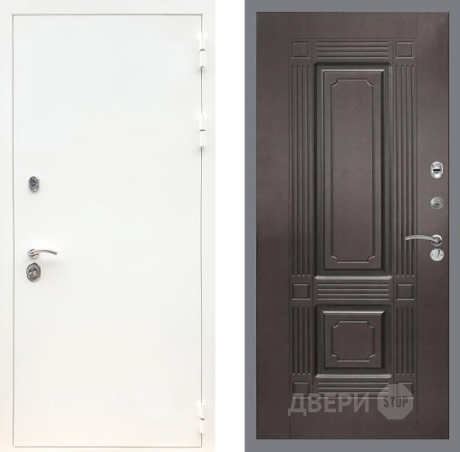 Входная металлическая Дверь Рекс (REX) 5 Белая Шагрень FL-2 Венге в Черноголовке
